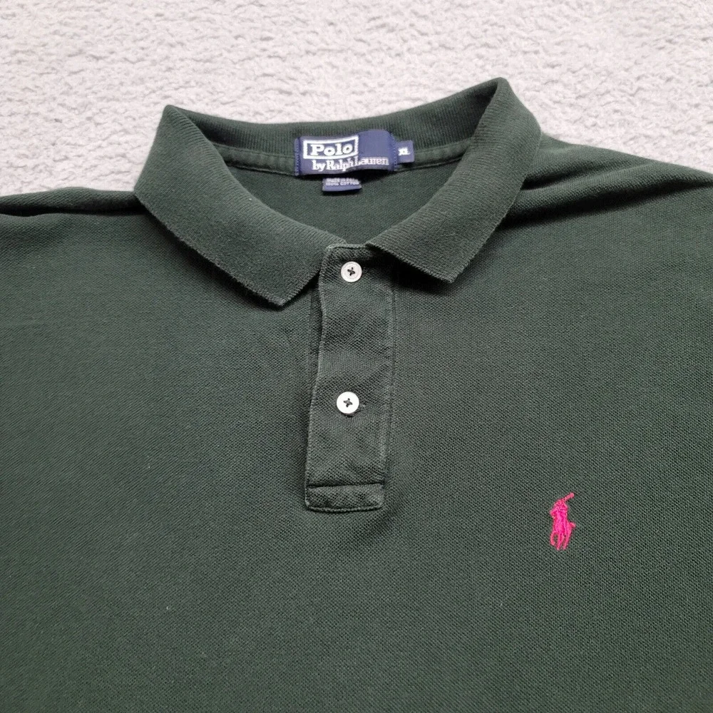 Polo by Ralph Lauren Shirt Mens XL Green Classiccore Red Pony Preppy Polo‎ Golf
